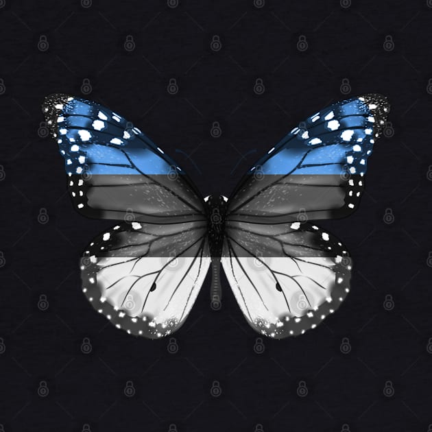 Estonian Flag  Butterfly - Gift for Estonian From Estonia by Country Flags